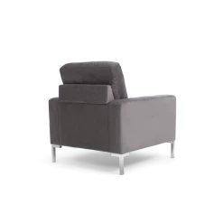 Mark Harris Furniture Lillian Grey Velvet Armchair Baths