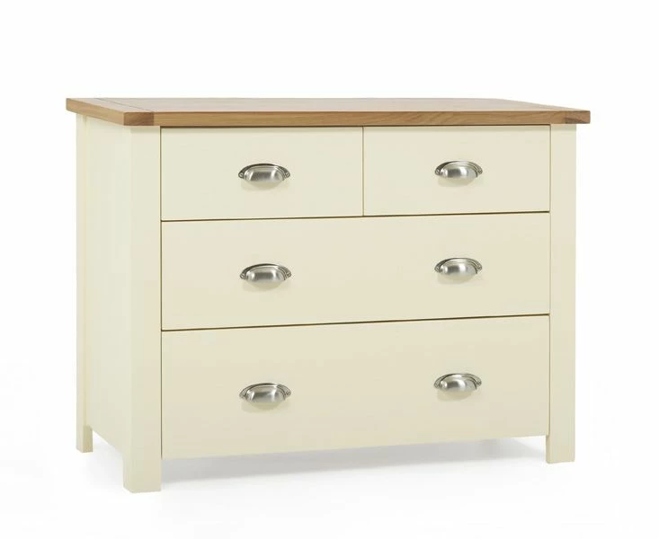 Mark Harris Furniture Sandringham Oak And Cream 2 + 2 Drawer Chest Baths