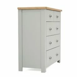 Mark Harris Furniture Sandringham Oak And Grey 3 + 2 Drawer Chest