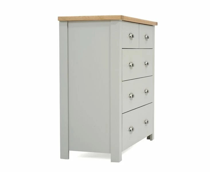 Mark Harris Furniture Sandringham Oak And Grey 3 + 2 Drawer Chest