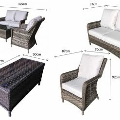 Signature Weave Mia 4 Seat Sofa Set