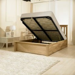 Emporia Beds Monaco Solid Oak Ottoman Bed