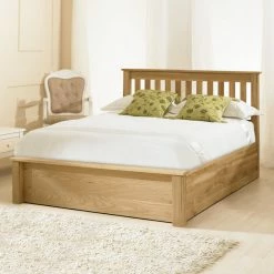 Emporia Beds Monaco Solid Oak Ottoman Bed