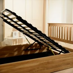 Emporia Beds Monaco Solid Oak Ottoman Bed