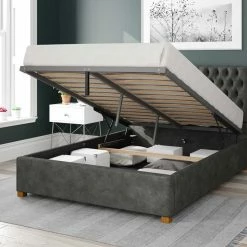 Better Bed Company Better Reading Granit Black Ottoman Bed Beds