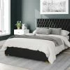Better Bed Company Beds Better Reading Velvet Black Ottoman Bed