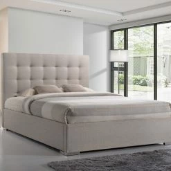 Time Living Nevada Sand Fabric Bed Frame