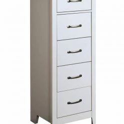 Steens Norfolk Grey And Pine 5 Drawer Narrow Chest Baths