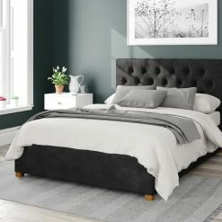 Better Bed Company Beds Better Portsmouth Black Ottoman Bed