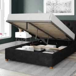 Better Bed Company Beds Better Portsmouth Black Ottoman Bed