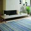 Origins Fine Stripes Blue / Beige Rug Baths