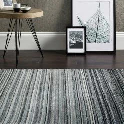 Baths Origins Fine Stripes Grey Rug