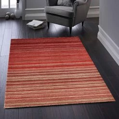 Baths Origins Fine Stripes Red Rug