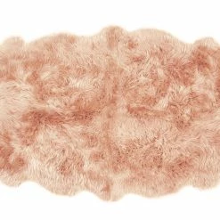 Origins Genuine Sheepskin Blush Pink Rug Baths