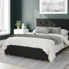 Better Bed Company Better Birmingham Velvet Black Ottoman Bed