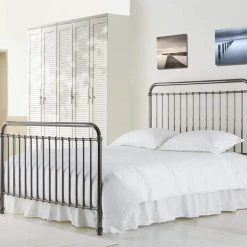 Time Living Rose Black Nickel Bed Frame