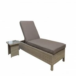 Signature Weave Sarena Rattan Sunbed Set With Coffee Table