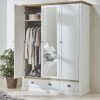 Steens Sandringham White And Pine 3 Door 2 Drawer Wardrobe Baths