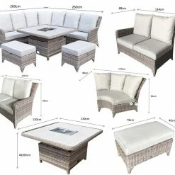 Signature Weave Sarah Lift And Rise Corner Dining Set With Ice Bucket Baths