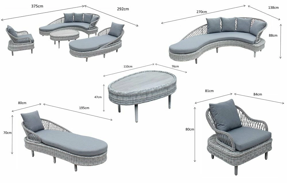 Baths Signature Weave Serenity Sofa Set