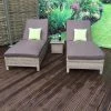 Signature Weave Sarena Rattan Sunbed Set With Coffee Table