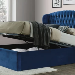 Bedmaster Warwick Wing Velvet Ottoman Bed Beds