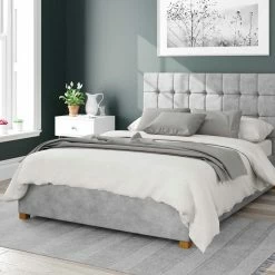 Better Bed Company Better Cheshire Silver Smoking Grey Ottoman Bed