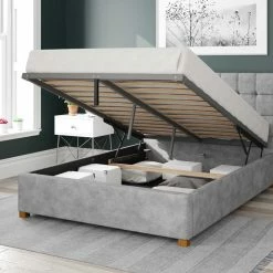 Better Bed Company Better Cheshire Silver Smoking Grey Ottoman Bed
