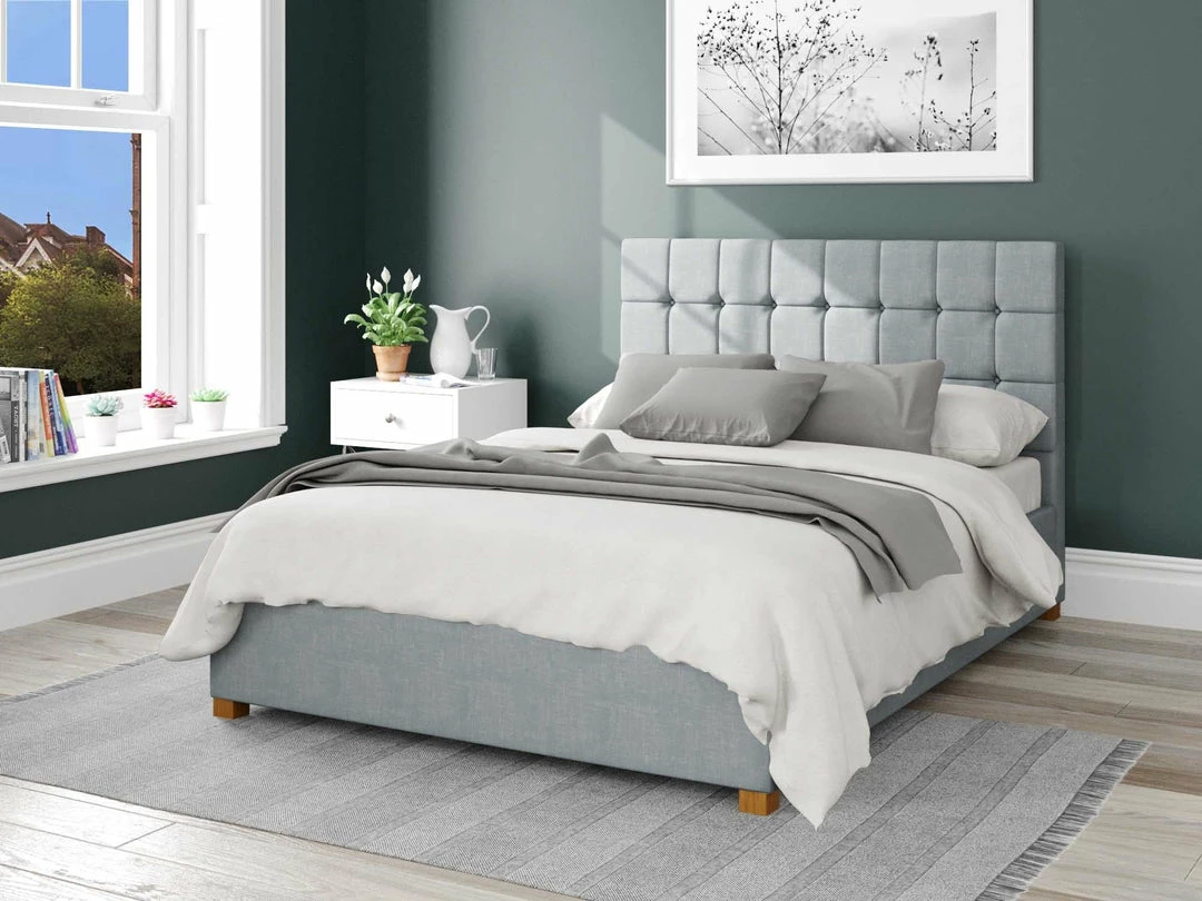 Better Bed Company Better Cheshire Sky Blue Ottoman Bed