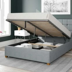 Better Bed Company Better Cheshire Sky Blue Ottoman Bed