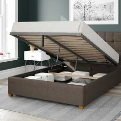 Better Bed Company Better Cheshire Weaver Brown Ottoman Bed Beds