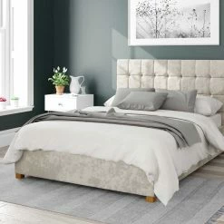 Better Bed Company Beds Better Cheshire Light Cream Ottoman Bed