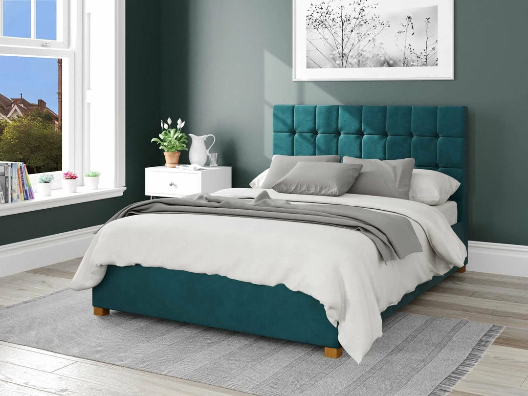 Better Bed Company Better Cheshire Emerald Green Ottoman Bed Beds