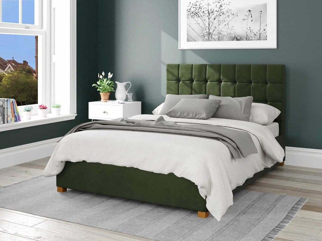 Better Bed Company Beds Better Cheshire Dark Green Ottoman Bed