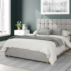 Better Bed Company Better Cheshire Silver Grey Ottoman Bed Beds