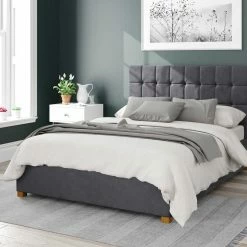 Better Bed Company Better Cheshire Dark Grey Ottoman Bed