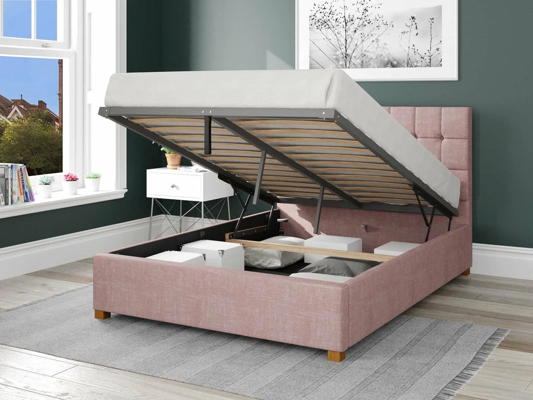 Better Bed Company Better Cheshire Pink Ottoman Bed Beds