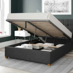 Better Bed Company Better Cheshire Charcoal Ottoman Bed Beds
