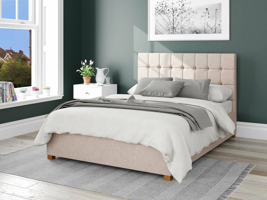 Better Bed Company Better Cheshire Pink Natural Ottoman Bed