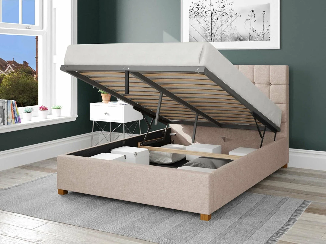 Better Bed Company Better Cheshire Pink Natural Ottoman Bed
