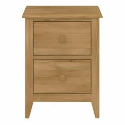 Steens Heston Pine 2 Draw Bed Side Table