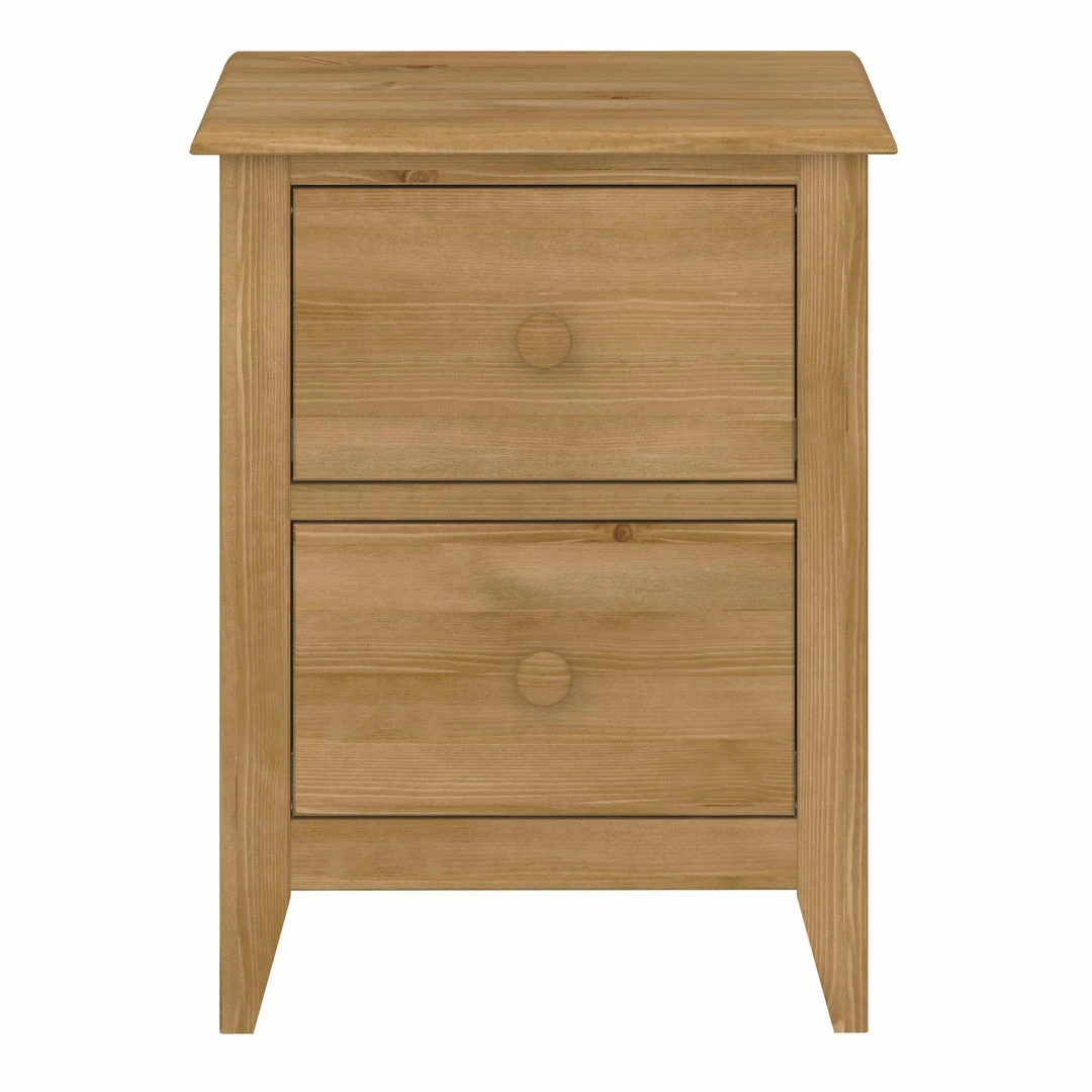 Steens Heston Pine 2 Draw Bed Side Table