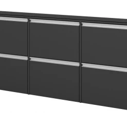 Baths Steens Skyline 6 Drawer Shoe Cabinet Black