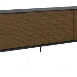 Steens Soma 4 Door Sideboard Black And Pine Baths