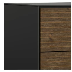 Steens Soma 5 Drawer Chest Black And Pine