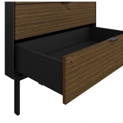 Steens Soma 5 Drawer Chest Black And Pine