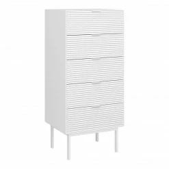 Steens Soma 5 Drawer Narrow Chest White
