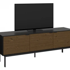 Steens Soma TV Unit Black And Pine Baths