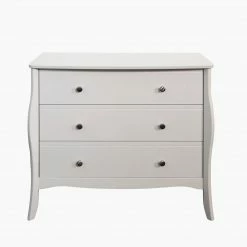 Baths Steens Baroque White 3 Draw Wide Chest