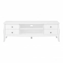 Steens Baroque White Wide TV Table Baths